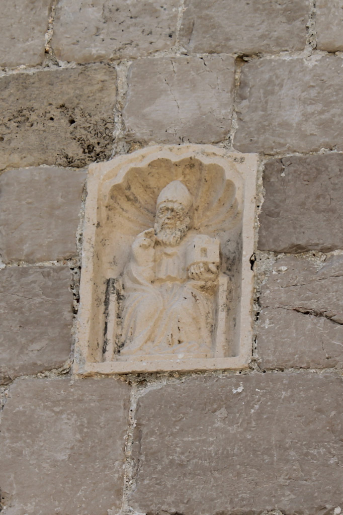 The statue of the patron Saint of Dubrovnik, Saint Blaise