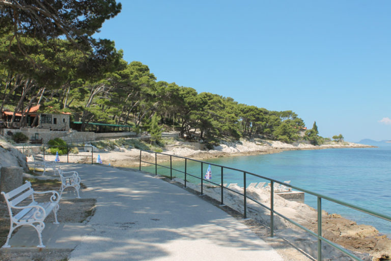 Cavtat,, a waterfront promenade